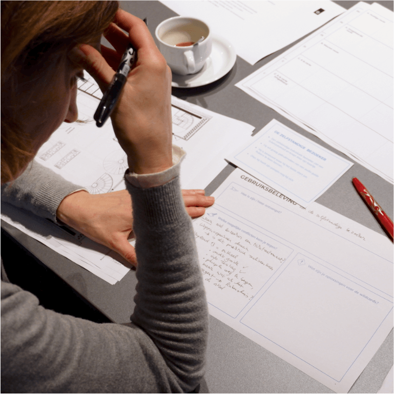 Cocreatie workshop met medewerkers van het Rubenshuis. Zo konden we onder andere de verschillende bezoekersprofielen bepalen.